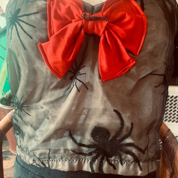 Black Sheer Spider Bow Halter - Picture 5 of 6